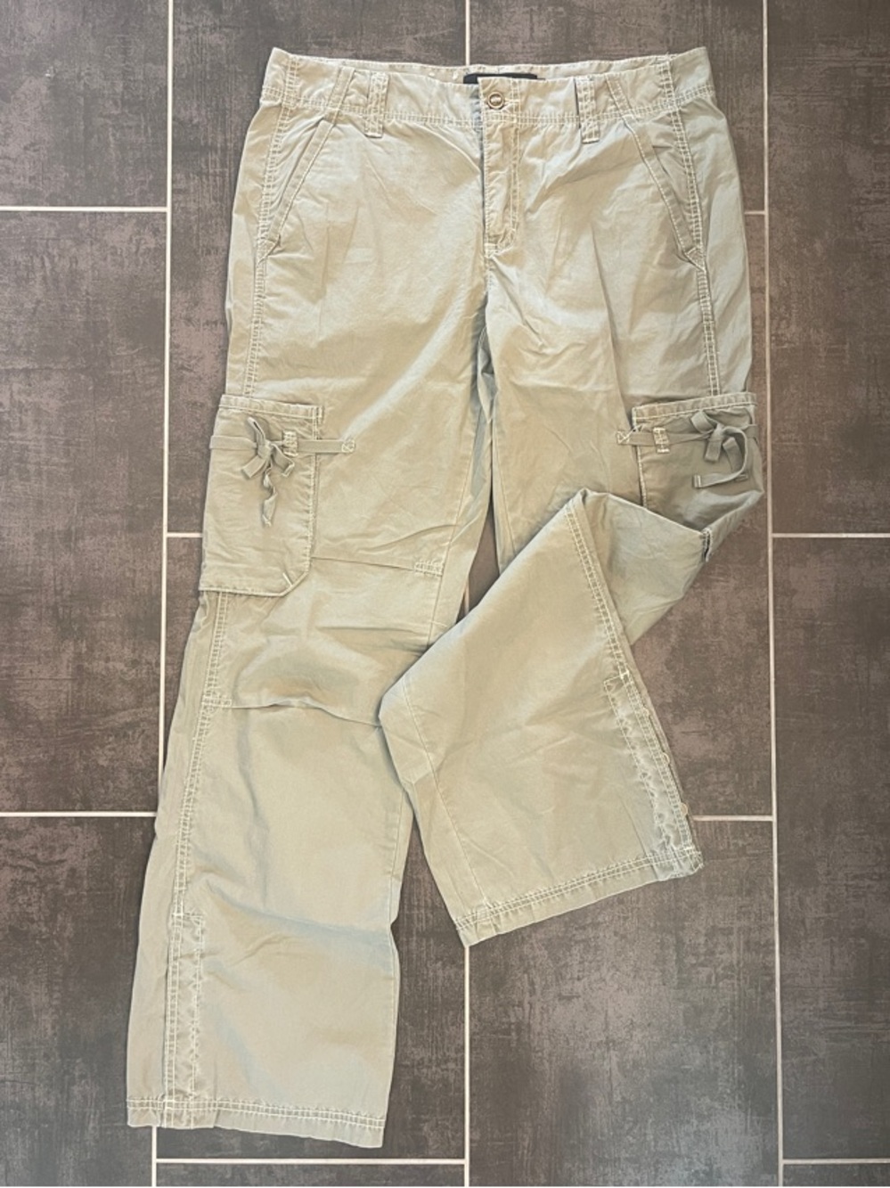 NWT Calvin Klein Lightweight Cargo Pants Olive Green Sz 12